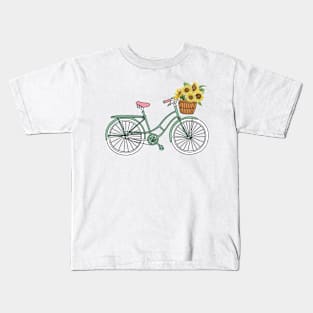 Sunflower Bicycle Kids T-Shirt